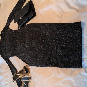 Midi dress black glittery